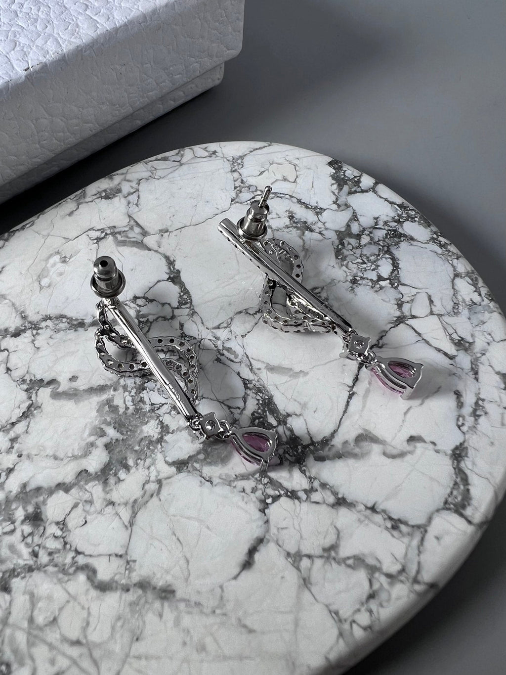 18K Dior Vintage Purple Crystal Earrings