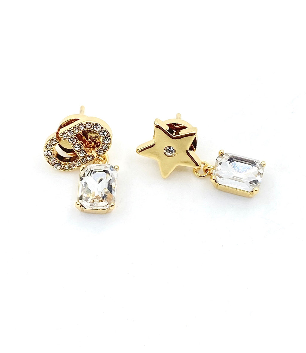 18K Dior Star Crystals Earrings