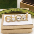 18K Double Gucci Diamonds Brooch