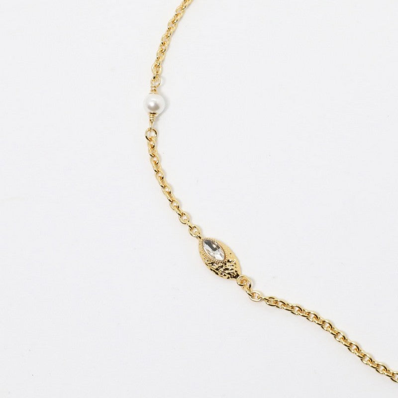 18K  Chanel Vintage Crystal Long Necklace