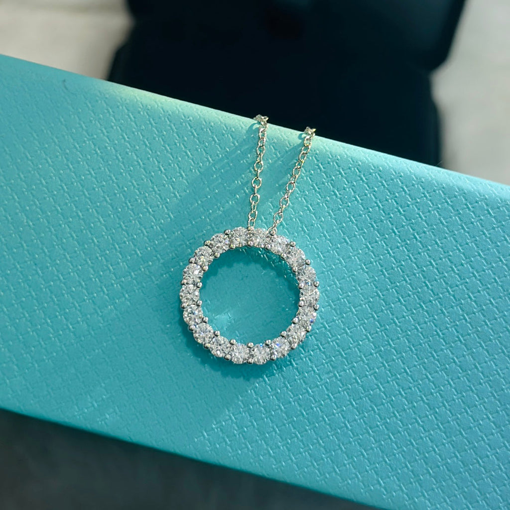 18K Tiffany Circle Diamonds Necklace