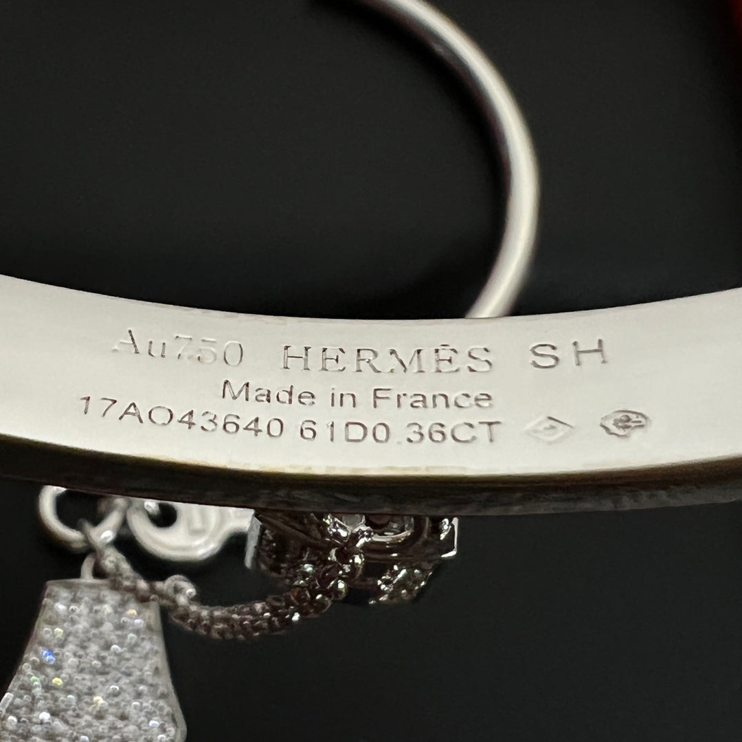 18K Kelly Clochette Diamonds Hermes Bracelet