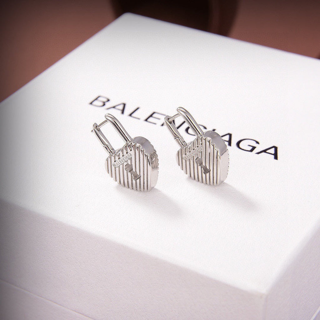 18K Balenciaga Hear Lock Earrings