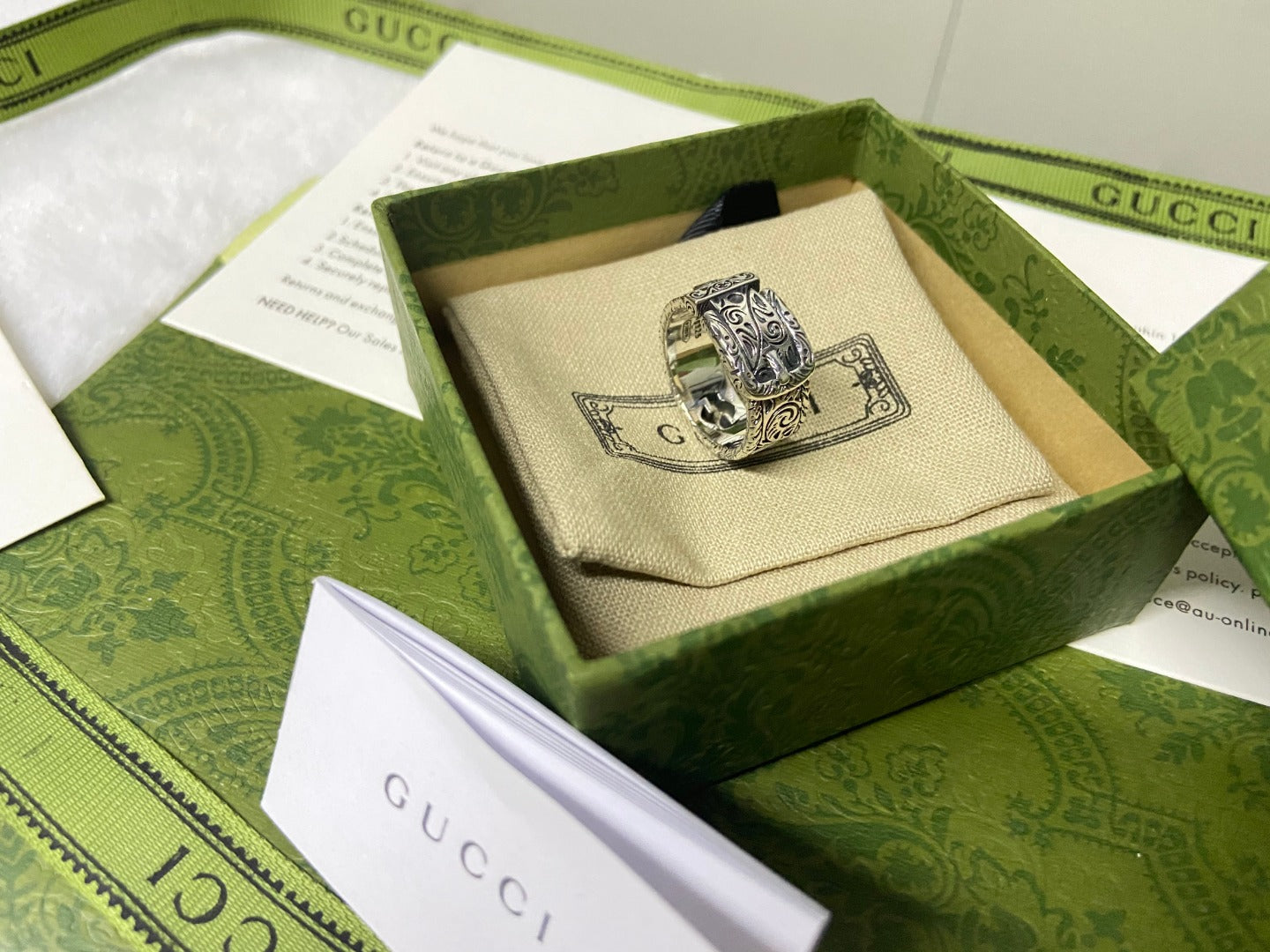 Double Gucci Garden Gatto Ring