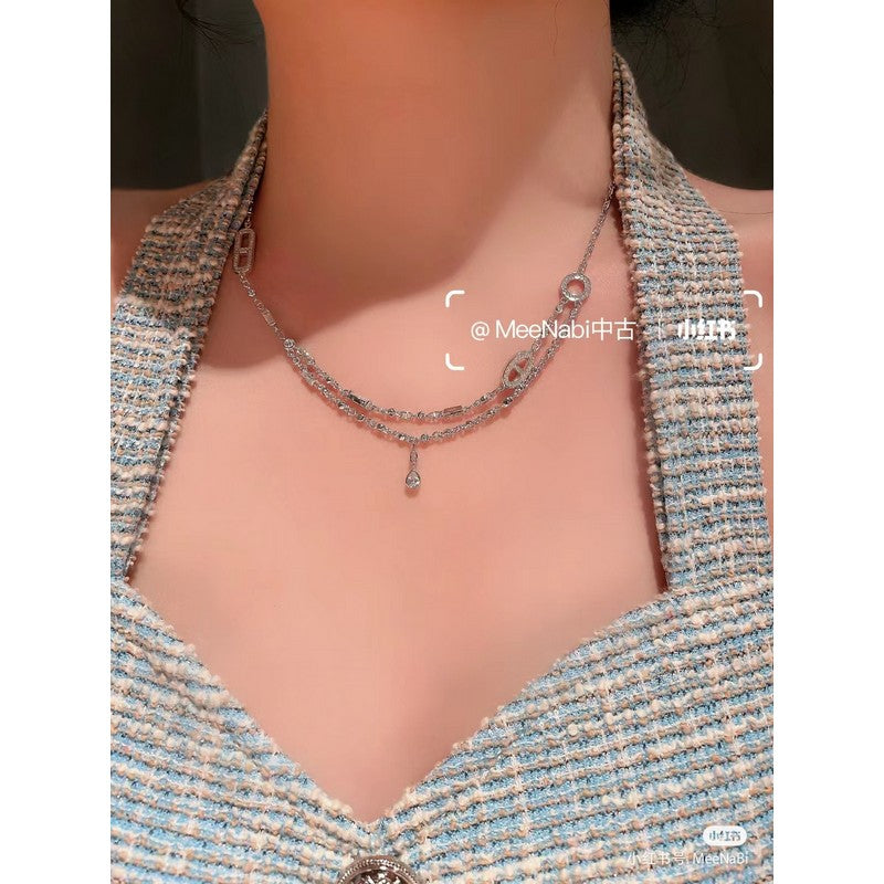 18K Hermes Chaine D'ancre Chaos Diamond Earrings