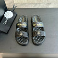 CHANEL Mule Sandals Lambskin Black