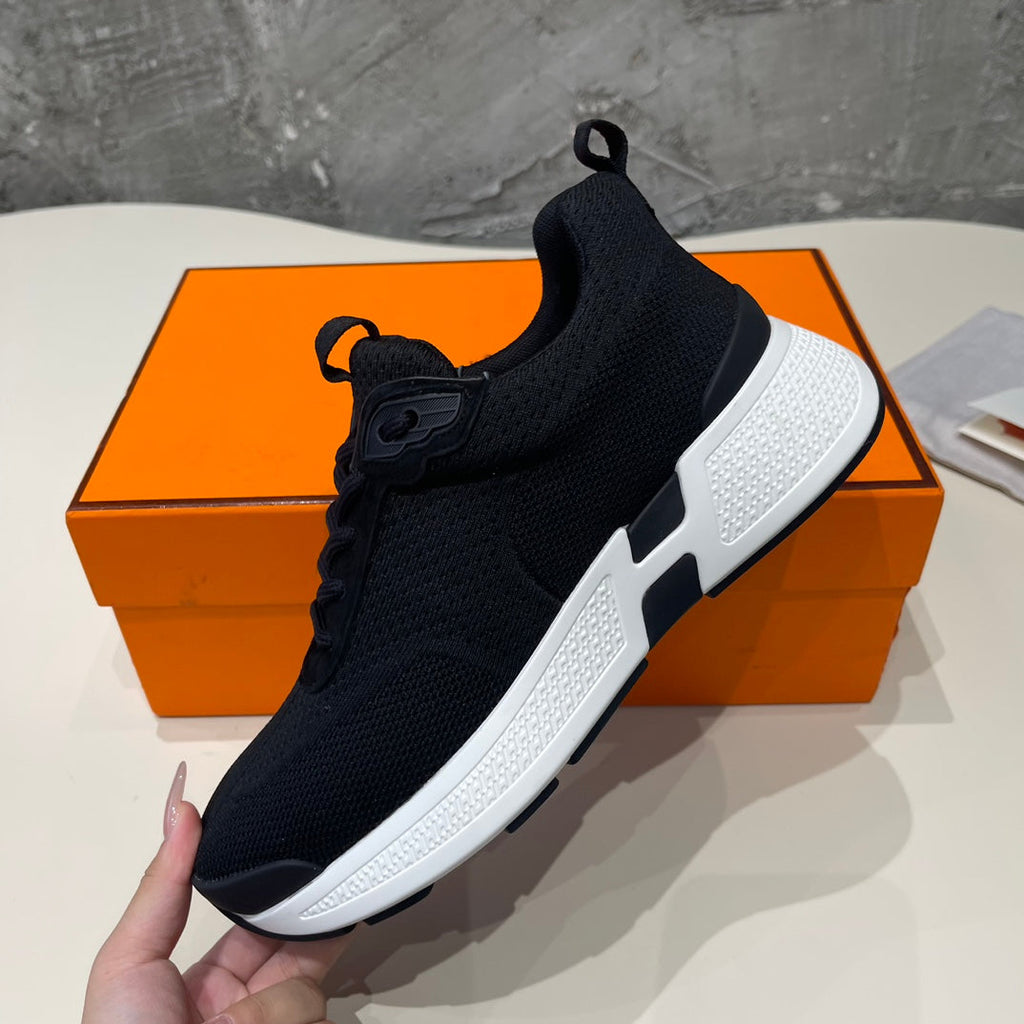HERMES HEROS SNEAKERS BLACK GOATSKIN