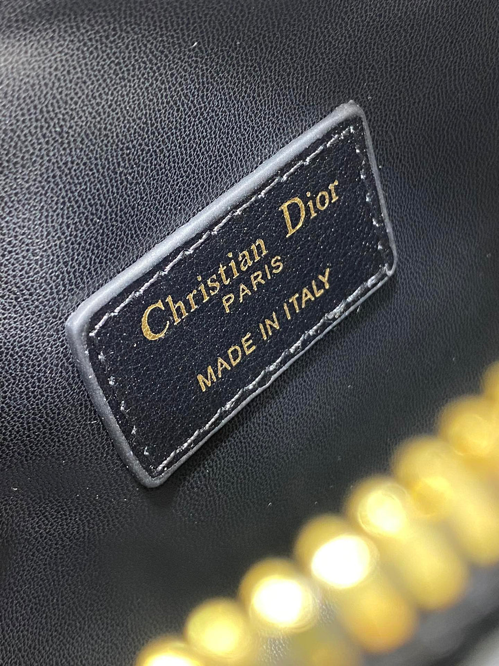 DIOR GROOVE MINI 17 BAG IN BLACK LAMBSKIN