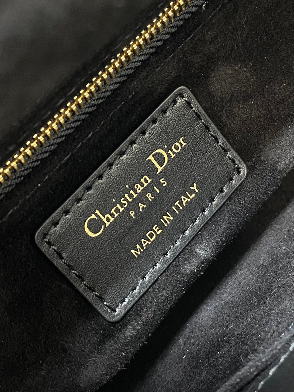 DIOR SMALL 20 BAG BLACK LAMBSKIN WITH SHOOTING STAR EMBROIDERY WOMEN 226114