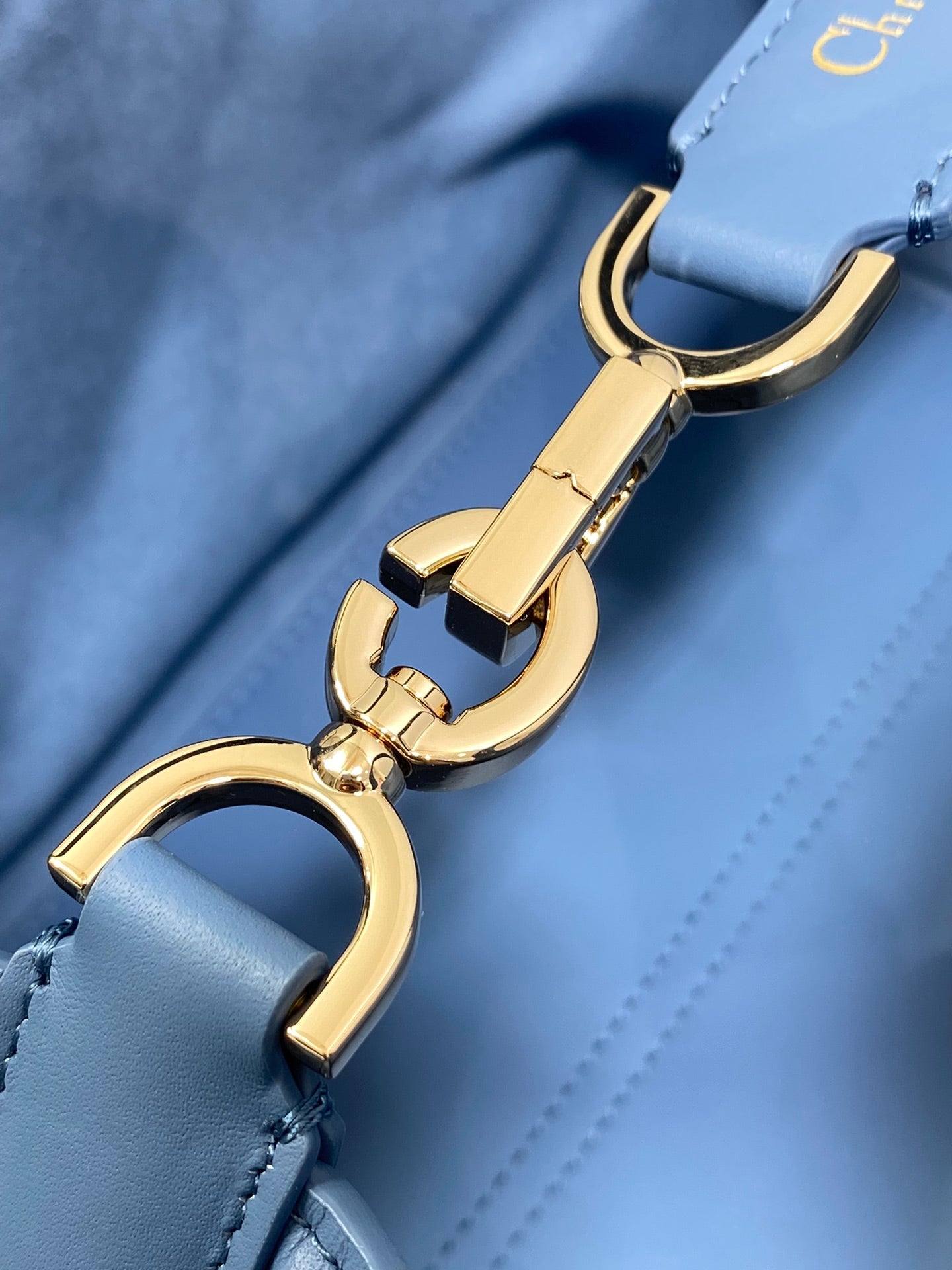 DIOR ALWAYS MINI 23 BAG IN AZURE BLUE MACROCANNAGE CALFSKIN