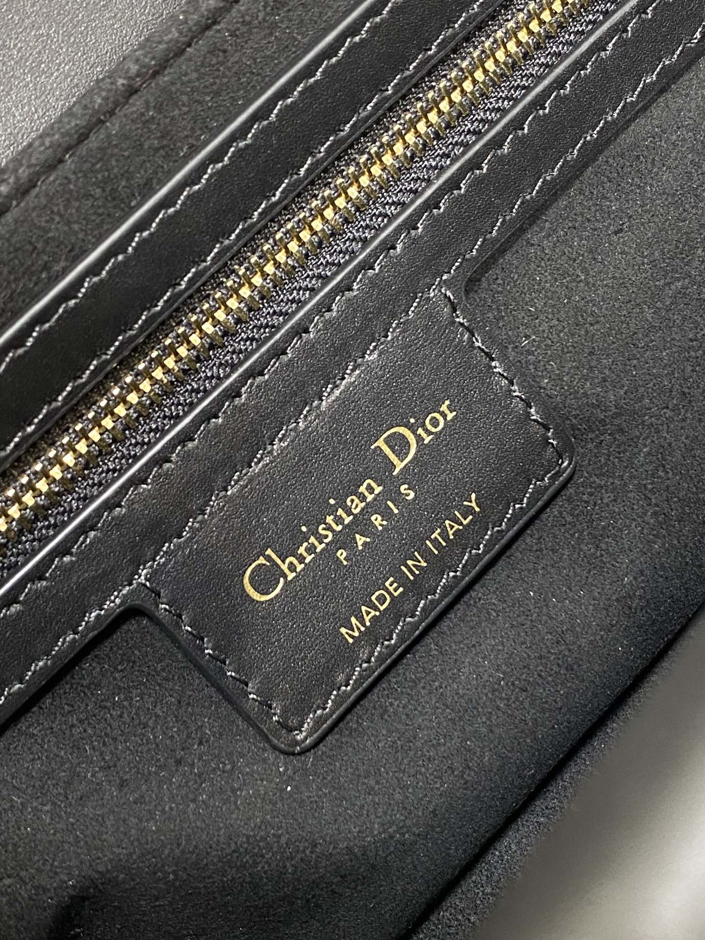DIOR SMALL 22 JOLIE TOP HANDLE BAG IN BLACK MIX WHITE CANNAGE TWEED