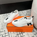 HERMES BOUNCING SNEAKER IN WHITE MIX BLACK CALFSKIN
