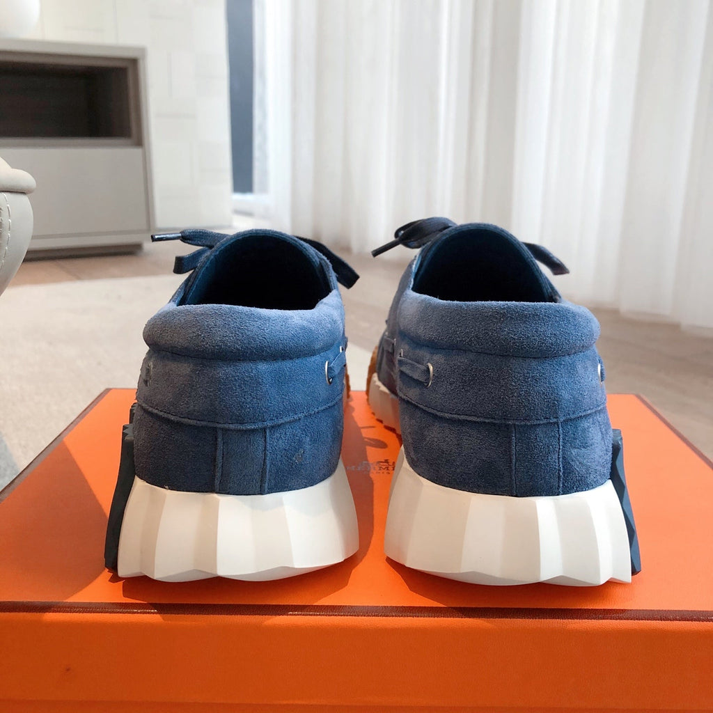 HERMES KETCH SNEAKER IN ROYAL BLUE SUEDE