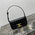 CELINE SHOULDER 20 BAG TERENCE IN BLACK PATENT CALFSKIN