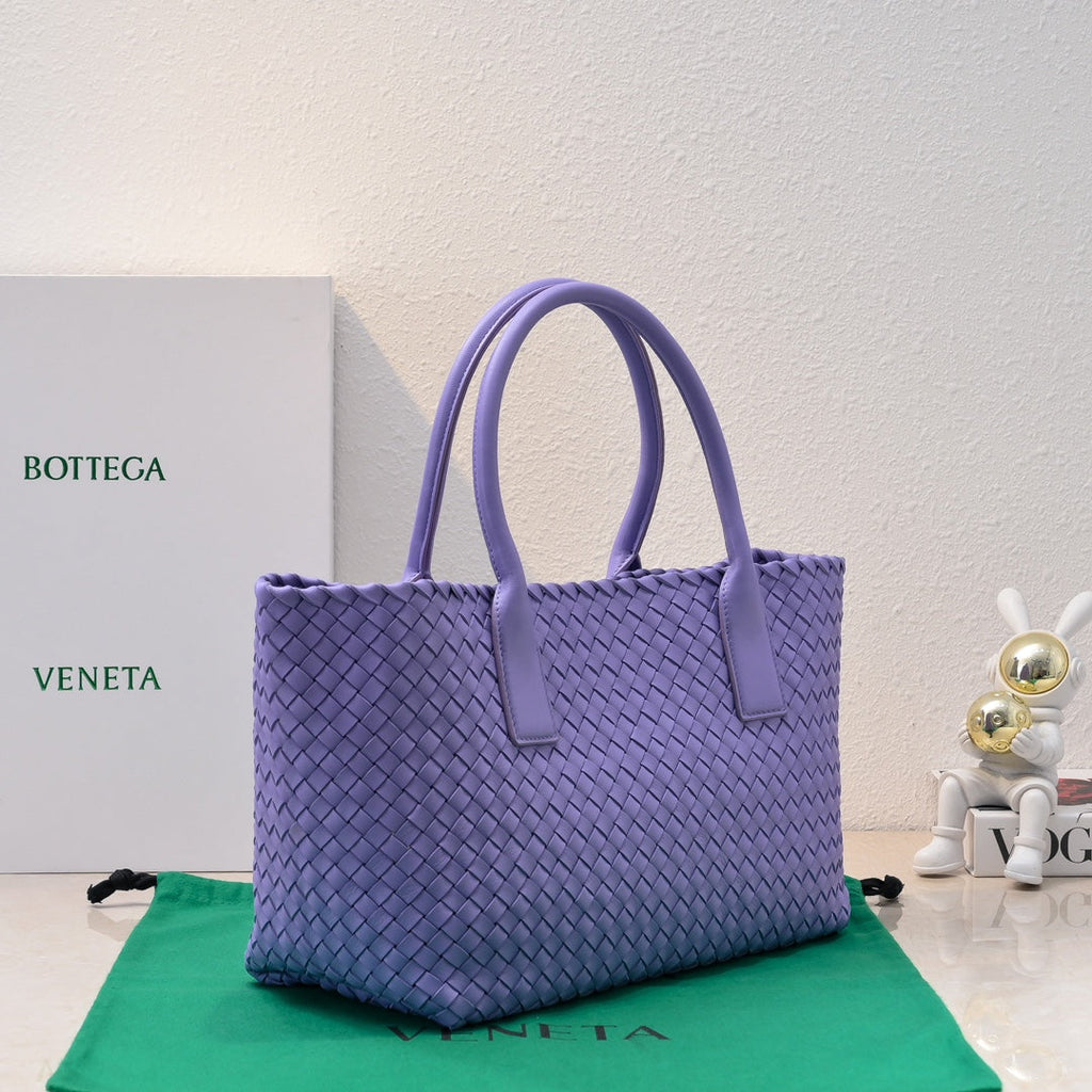 BOTTEGA VENETA Large Cabat 45cm Purple Lambskin Ghw