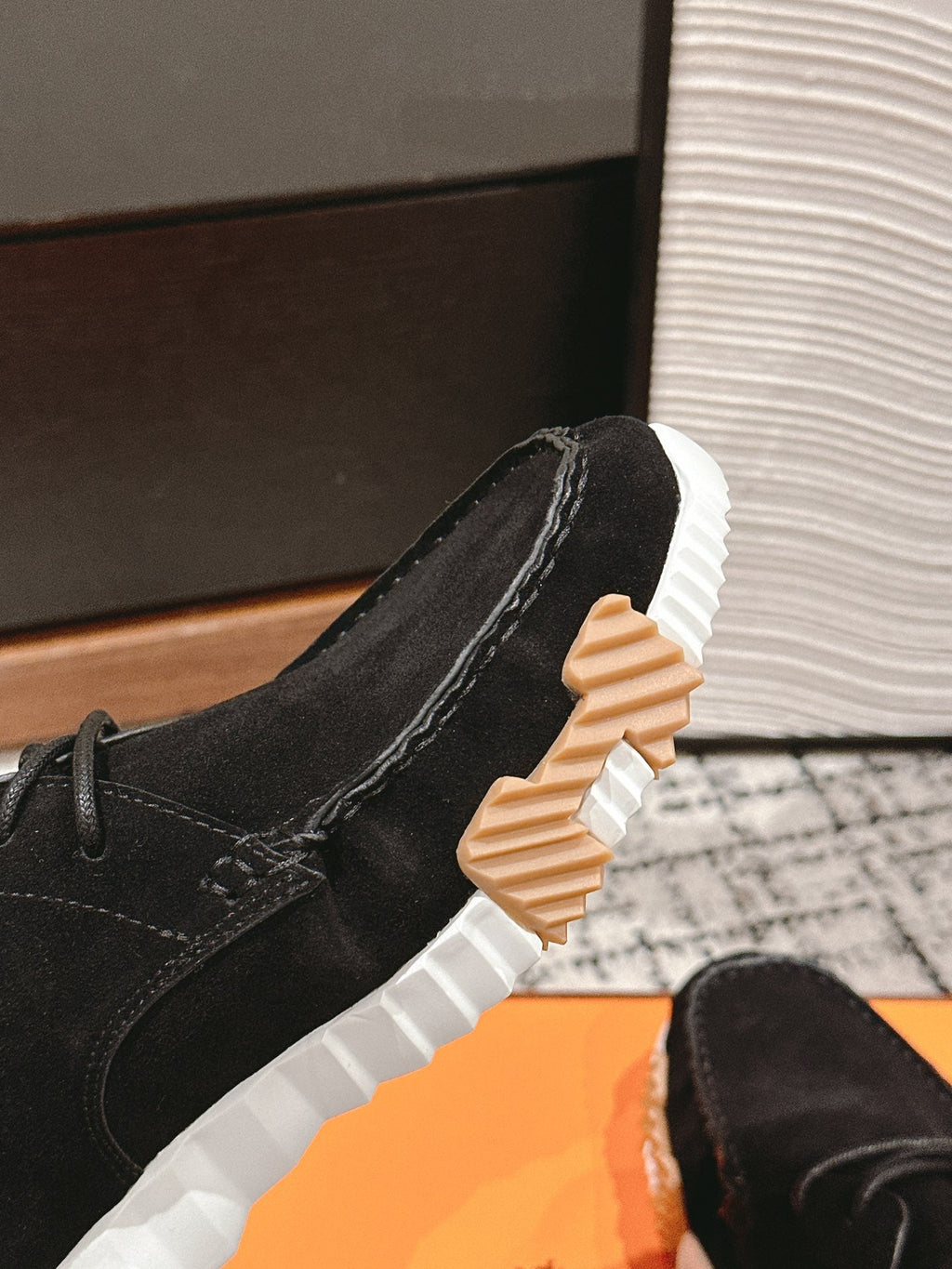 HERMES INCREASE SNEAKER IN BLACK SUEDE