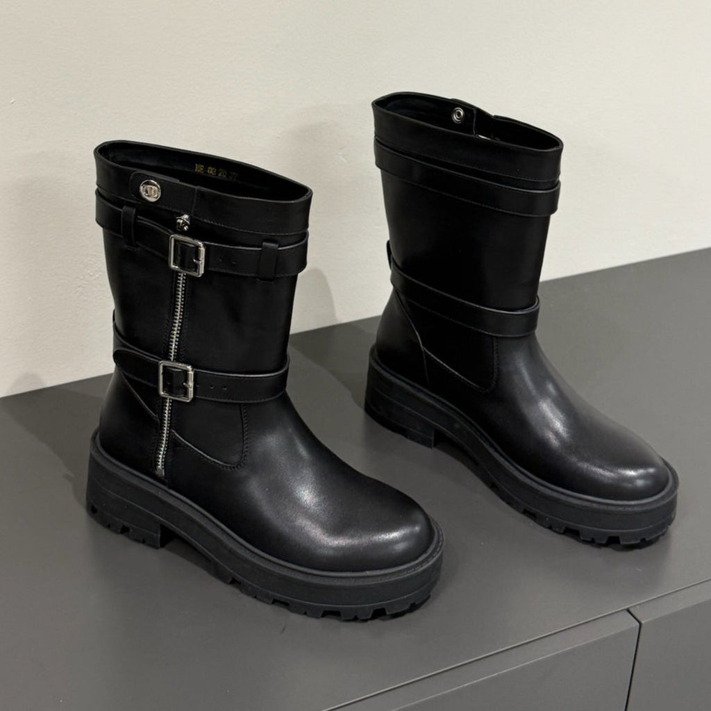 DIOR MAJOR ANKLE BOOT IN BLACK CALFSKIN