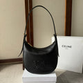 CELINE SMALL HELOÏSE BAG CUIR 22 IN BLACK CALFSKIN EMBOSSED LOGO
