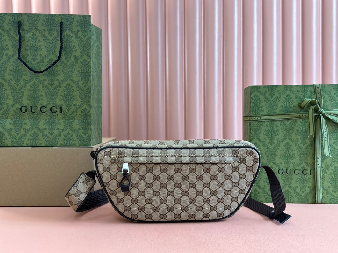 GUCCI BELT BAG 34 IN BEIGE MONOGRAM CANVAS