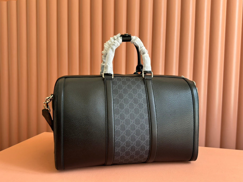 GUCCI JUMBO MEDIUM DUFFLE 44 IN EXTRA DARK GREEN  CALFSKIN