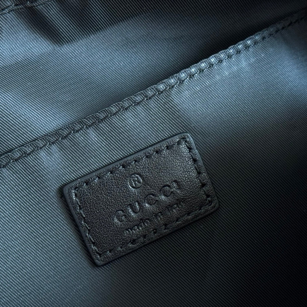 GUCCI SMALL CROSSBODY BAG 23.5 IN BLACK  CANVAS