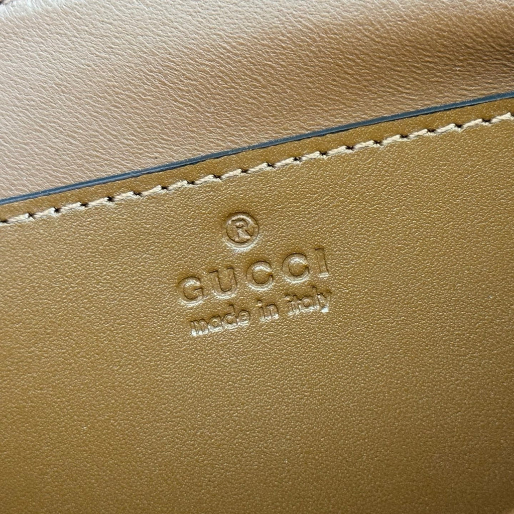 GUCCI 26S SIENA TOP HANDLE BAG 19 IN BROWN CALFSKIN