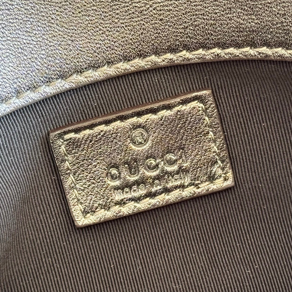 GUCCI 26S  MARMONT BAG 16 IN WARM GRAY BROWN LAMBSKIN