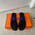 HERMES GEORGIA SANDALS BLACK MIX ADMIRAL CALFSKIN
