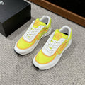 CHANEL CLASSIC TRAINER IN YELLOW MIX WHITE FABRIC