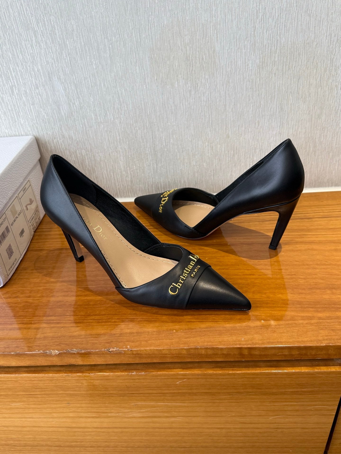 DIOR MY DD 25S HIGH HEEL 80MM IN BLACK CALFSKIN