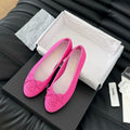 CHANEL CLASSIC BALLET FLATS BRIGHT PINK LAMBSKIN