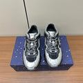GUCCI Ripple Leather Sneakers Black Silver