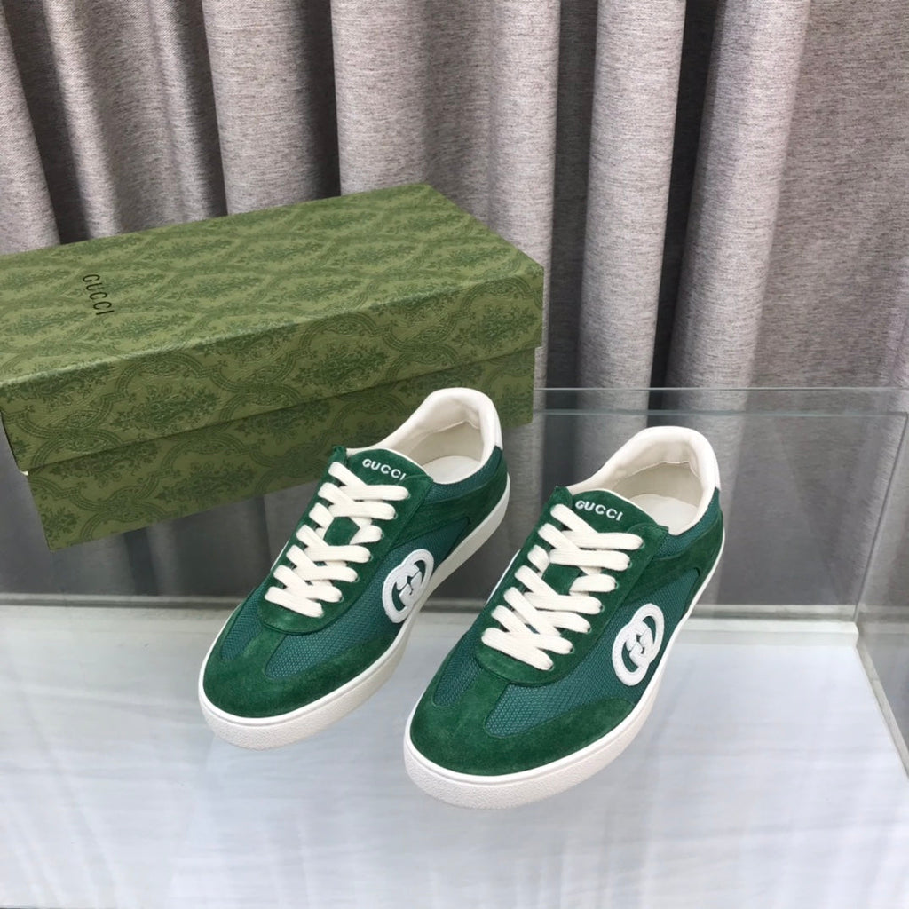 GUCCI INTERLOCKING G SNEAKER GREEN FOREST SUEDE