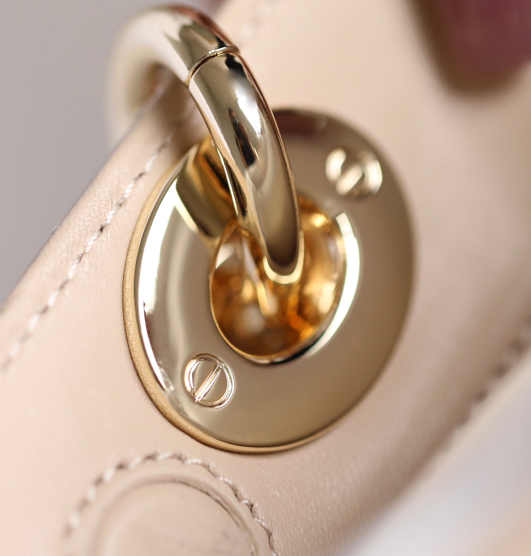 DIOR SMALL LADY D-JOY 22 IN LIGHT PINK LAMBSKIN