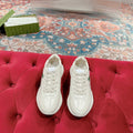 GUCCI RHYTON TRAINER WHITE CALFSKIN WITH APPLE MOTIF