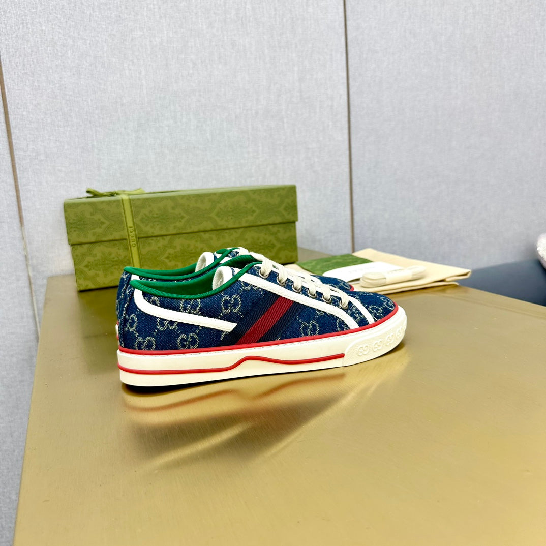 GUCCI TENNIS 1977 TRAINER LIGHT AZURE CANVAS