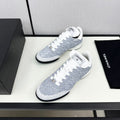 CHANEL SPORTS SHOES IN GREY FABRIC