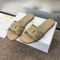 DIOR D-CLUB SLIDE SANDAL 25S IN GOLDEN BEIGE CALFSKIN