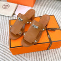 HERMES INVINCIBLE 50 SANDAL IN BRONZE BROWN CALFSKIN