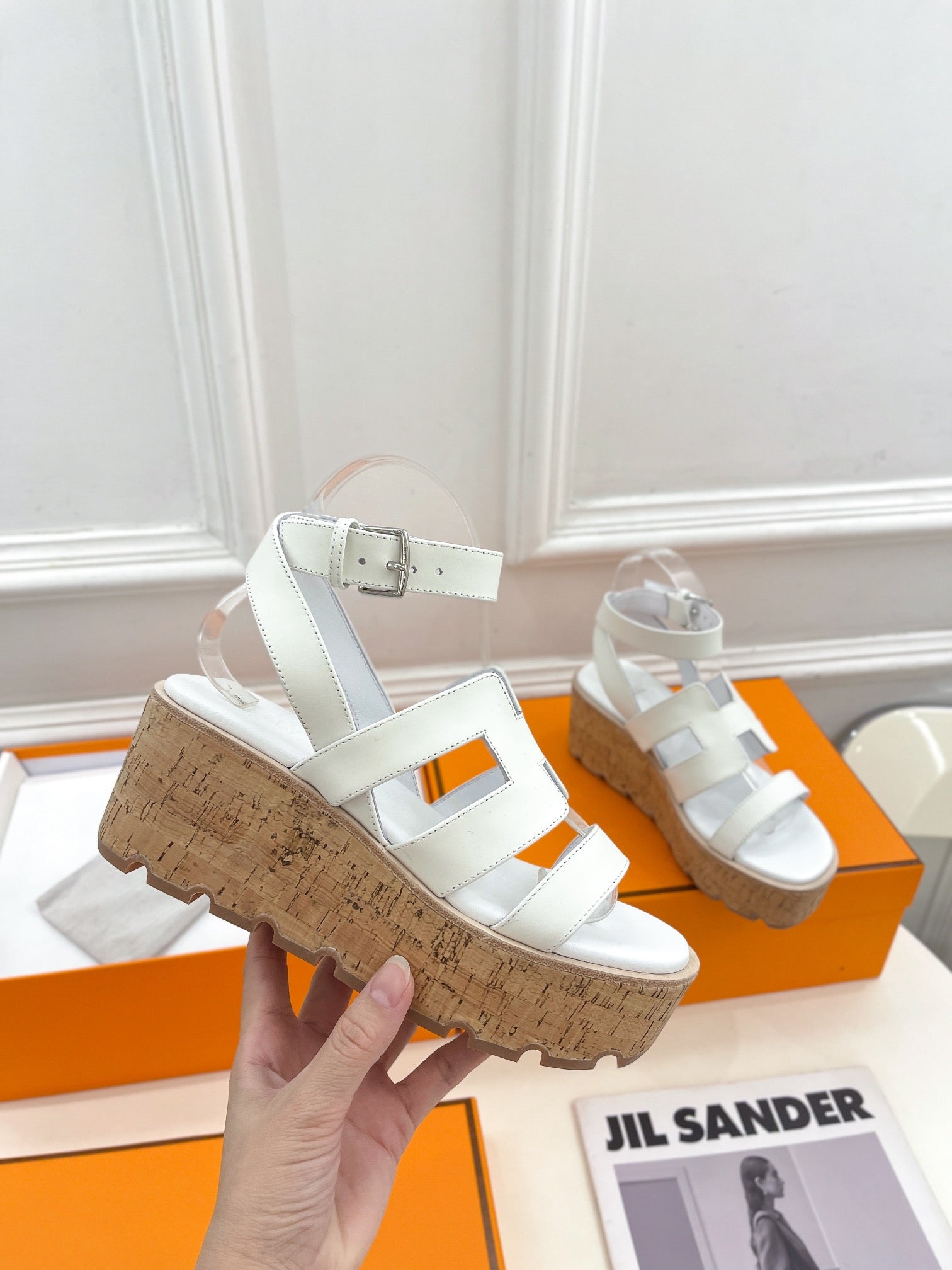 HERMES Havane 30 Sandal White