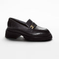 CHANEL MOASINS BLACK CALFSKIN