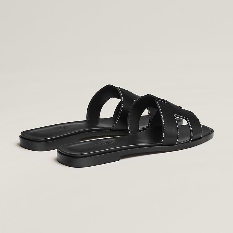HERMES 0RAN SANDAL NOIR