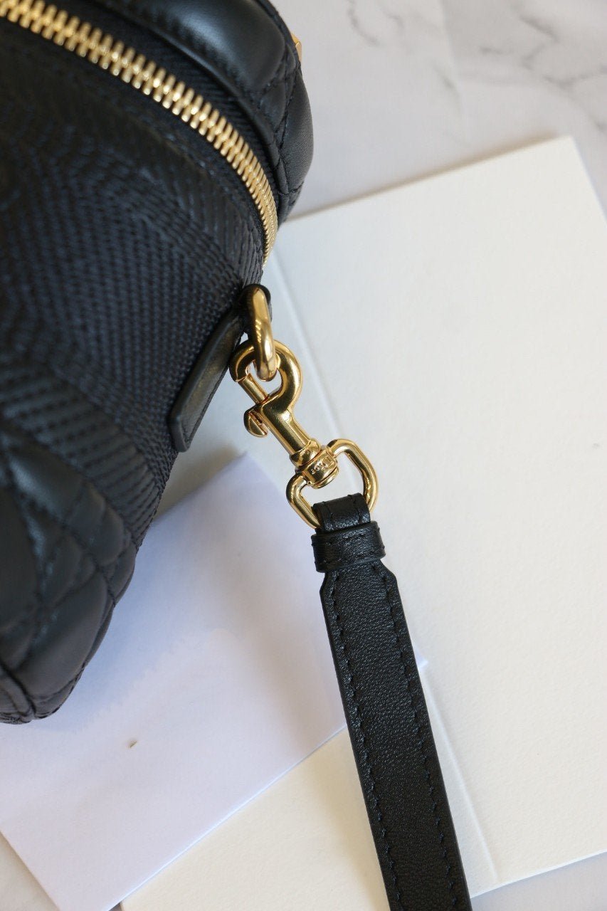 DIOR SMALL TRAVEL VANITY CASE BLACK LAMBSKIN
